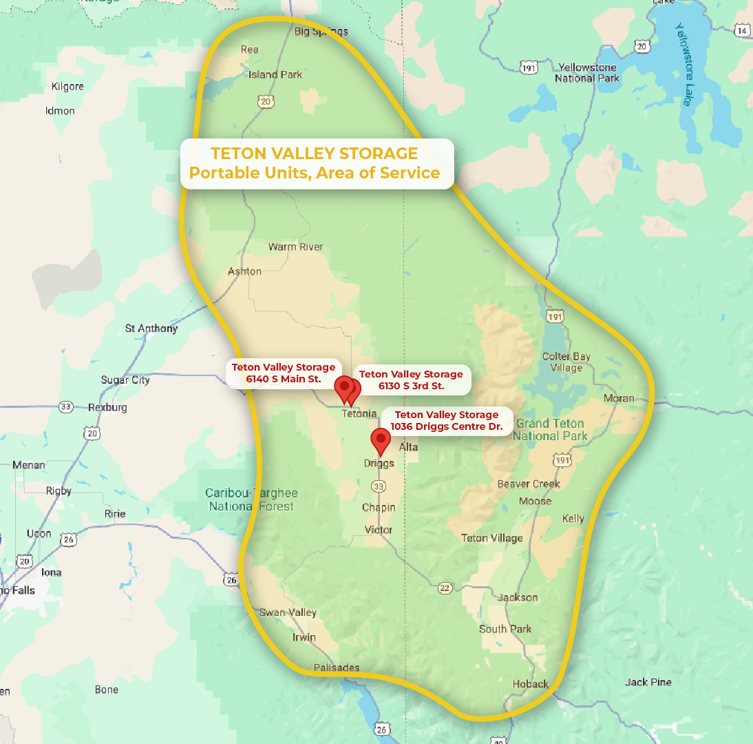 serviceareamap Teton Valley Storage